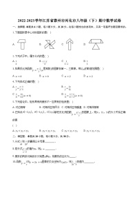 2022-2023学年江苏省泰州市兴化市八年级（下）期中数学试卷（含解析）