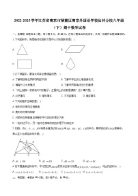 2022-2023学年江苏省南京市栖霞区南京外国语学校仙林分校八年级（下）期中数学试卷（含解析）