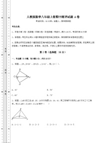 综合解析-人教版数学八年级上册期中测评试题 A卷（解析版）