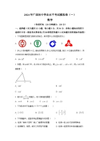 2024年广西初中学业水平考试数学模拟卷（原卷+解析版）