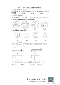 2024年哈尔滨市道里区九年级一模数学试卷和答案