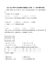 2023-2024学年江苏省南京市鼓楼区九年级（上）期中数学试卷（含解析）