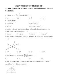 2024年河南省洛阳市中考数学质检模拟预测题（原卷版+解析版）