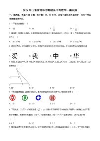 2024年山东省菏泽市郓城县中考数学一模模拟试题（原卷版+解析版）