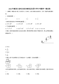 2024年黑龙江省哈尔滨市南岗区松雷中学中考数学一模试卷(含解析）