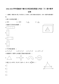 2022-2023学年福建省宁德市古田县校际联盟九年级（下）期中数学试卷(含解析）