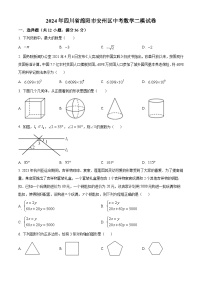 2024年四川省绵阳市安州区中考数学二模模拟试题（原卷版+解析版）