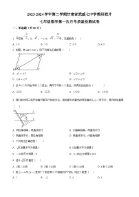 甘肃省武威市凉州区武威第七中学2023-2024学年七年级下学期3月月考数学试题（原卷版+解析版）