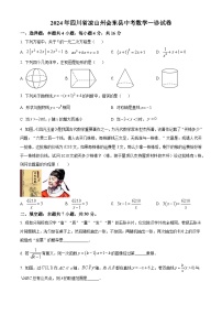 2024年四川省凉山州会东县中考数学一诊模拟试题（原卷版+解析版）