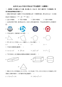 精品解析：2023年湖南省永州市中考数学真题（原卷版）