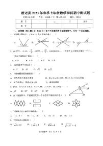 海南省澄迈县2022—2023学年下学期七年级数学期中测试题