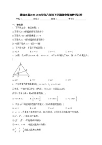 北师大版2023-2024学年八年级下学期期中模拟数学试卷(含答案)