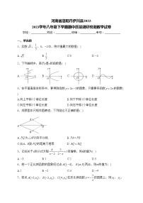 河南省洛阳市伊川县2022-2023学年八年级下学期期中质量调研检测数学试卷(含答案)