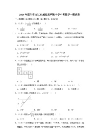 2024年四川省内江市威远县严陵中学中考数学一模试卷（原卷+解析版）