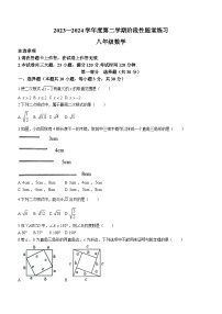 辽宁省大连市甘井子区2023-2024学年八年级下学期4月月考数学试题(无答案)