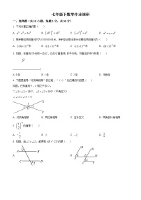 辽宁省沈阳市第七中学2023-2024学年七年级下学期4月月考数学试题（原卷版+解析版）