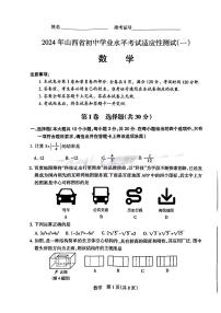 山西省2024年中考学业水平适应性测试（省一模）数学试卷