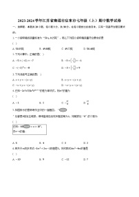 2023-2024学年江苏省南通市启东市七年级（上）期中数学试卷（含解析）