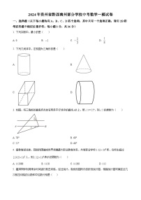 2024年贵州省黔西南州部分学校中考数学一模模拟试题（原卷版+解析版）