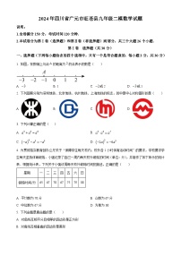 2024年四川省广元市旺苍县中考二模数学模拟试题（原卷版+解析版）