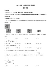 河南省商丘市柘城县2022-2023学年七年级下学期期中 数学试题(解析版)