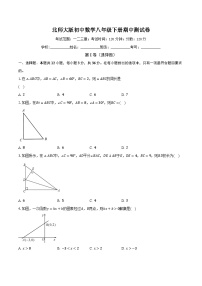 北师大版初中数学八年级下册期中测试卷（标准困难）（含详细答案解析）