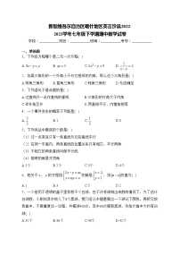 新疆维吾尔自治区喀什地区英吉沙县2022-2023学年七年级下学期期中数学试卷(含答案)