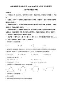 山东省烟台市海阳市实验中学2023-2024学年九年级下学期期中数学试题（原卷版+解析版）