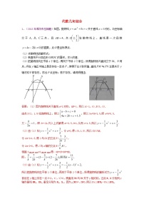 中考数学试卷分类汇编 代数几何综合