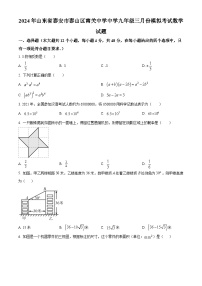 山东省泰安市泰山区泰安南关中学2024年九年级下学期3月月考数学试题（原卷版+解析版）