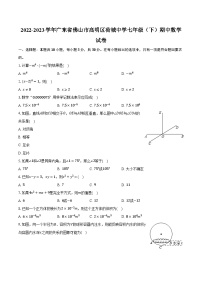 2022-2023学年广东省佛山市高明区荷城中学七年级（下）期中数学试卷（含解析）