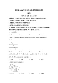 2024年贵州省中考导向权威预测数学模拟预测题(二)（含解析）