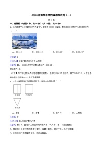 北师大版数学中考仿真模拟试题（一）