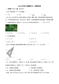 2024年四川省德阳市中考一诊模拟数学模拟预测题（原卷版+解析版）