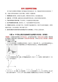 最新中考数学二轮核心考点专题训练 专题30 中考热点图形的旋转填空选择题专项训练