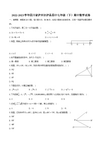 2022-2023学年四川省泸州市泸县四中七年级（下）期中数学试卷（含解析）