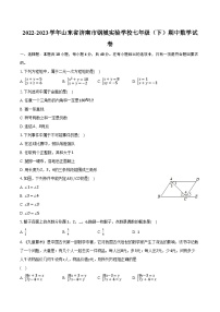 2022-2023学年山东省济南市钢城实验学校七年级（下）期中数学试卷（含解析）