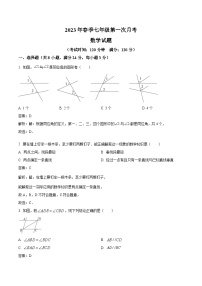 河北省石家庄市第四十二中学2022-2023学年七年级下学期第一次月考数学试卷(含解析)