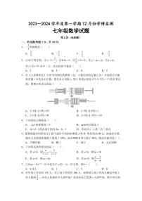 山东省济宁市金乡县2023-2024学年七年级上学期12月月考数学试卷(含答案)