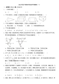 2024年辽宁省初中学业水平数学训练卷（一）+