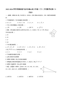 2023-2024学年河南省驻马店市确山县八年级（下）月考数学试卷（3月份）（含解析）