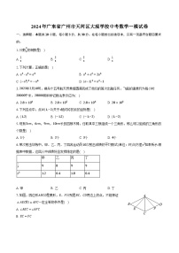 2024年广东省广州市天河区大观学校中考数学一模试卷（含解析）