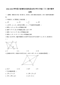 2022-2023学年四川省南充市西充县双凤中学八年级（下）期中数学试卷(含解析）