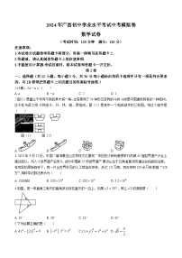 2024年广西桂林中学九年级中考模拟考试数学模拟试题(无答案)