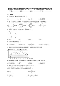 新疆生产建设兵团地区部分学校2024年中考模拟考试数学模拟试卷(含答案)