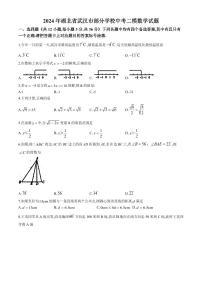 2024年湖北省武汉市部分学校中考二模数学试题