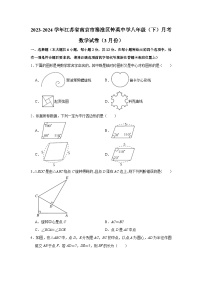 2023-2024学年江苏省南京市秦淮区钟英中学八年级（下）月考数学试卷（3月份）（含解析）