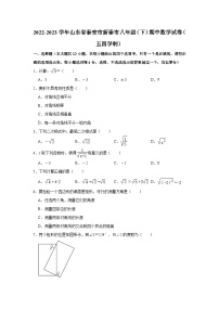 2022-2023学年山东省泰安市新泰市八年级（下）期中数学试卷（五四学制）（含解析）