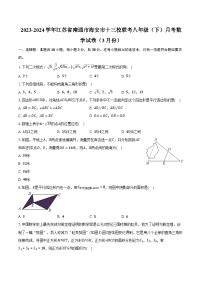 2023-2024学年江苏省南通市海安市十三校联考八年级（下）月考数学试卷（3月份）（含解析）