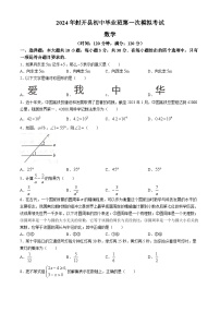 2024年广东省肇庆市封开县中考一模数学试题